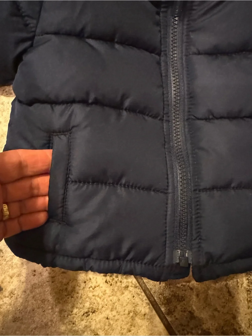 Old Navy Toddler Jacket Hooded Zipper Front Blue Unisex Size 6-12M
